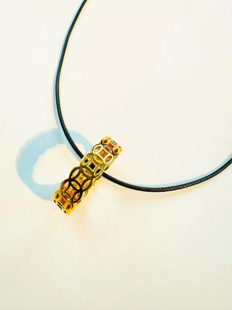 【颜总特价专属2】足金999铜钱挂件时尚简约情侣气质（下单备注圈号）