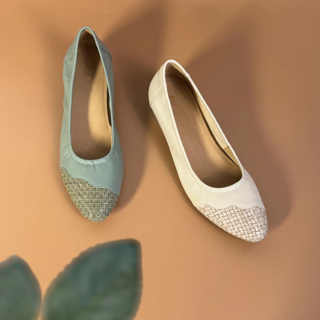 低跟夏季单鞋尖头平底鞋小香风气质舒适时尚休闲百搭软底编织浅口