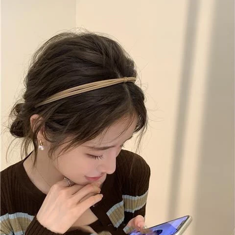 发箍外戴夏天打结超细皮质发箍女网红新款洗脸发卡大肠头箍森系