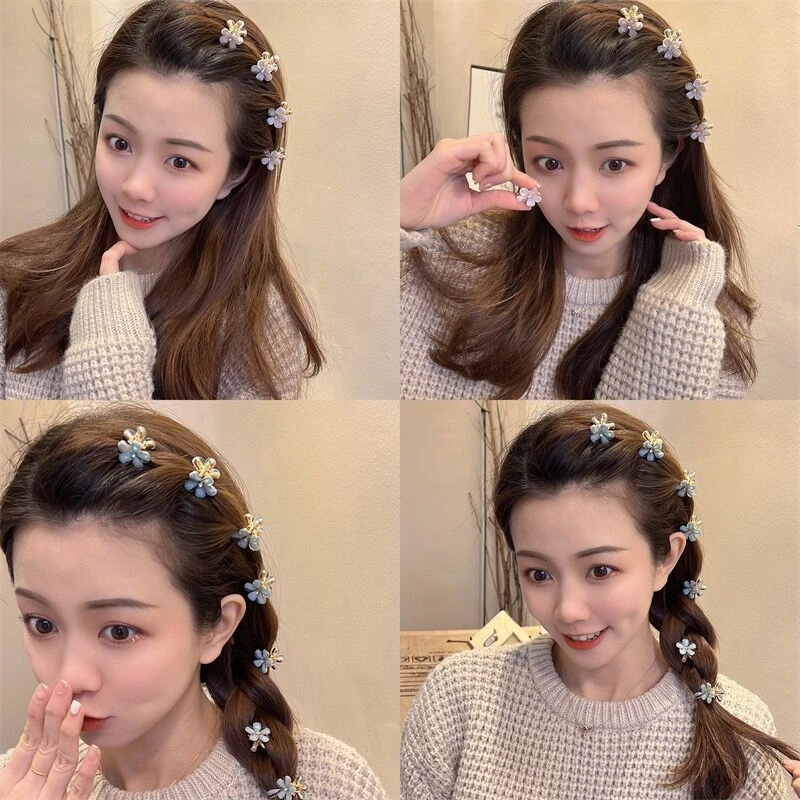 精致水晶小抓夹合金花朵刘海夹头饰女侧边夹梅花发卡马尾夹小头夹