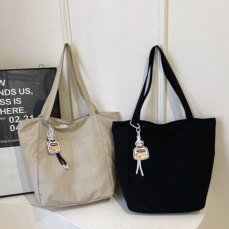 韩版休闲简约ins复古时尚通勤文艺单肩日系帆布包大容量手提8303