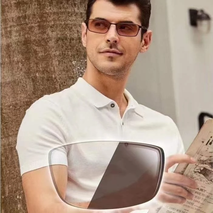 正品全真变色镜片旋涂膜变cb膜防蓝光AG防眩变灰色内渐进快闪PRO