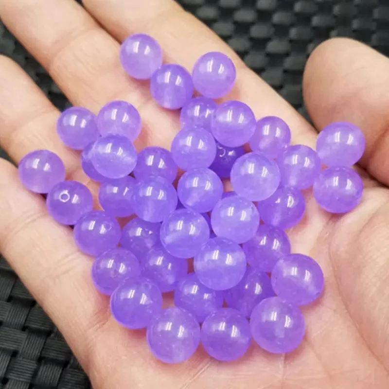 非金属珐琅吊坠 紫色散珠12mm