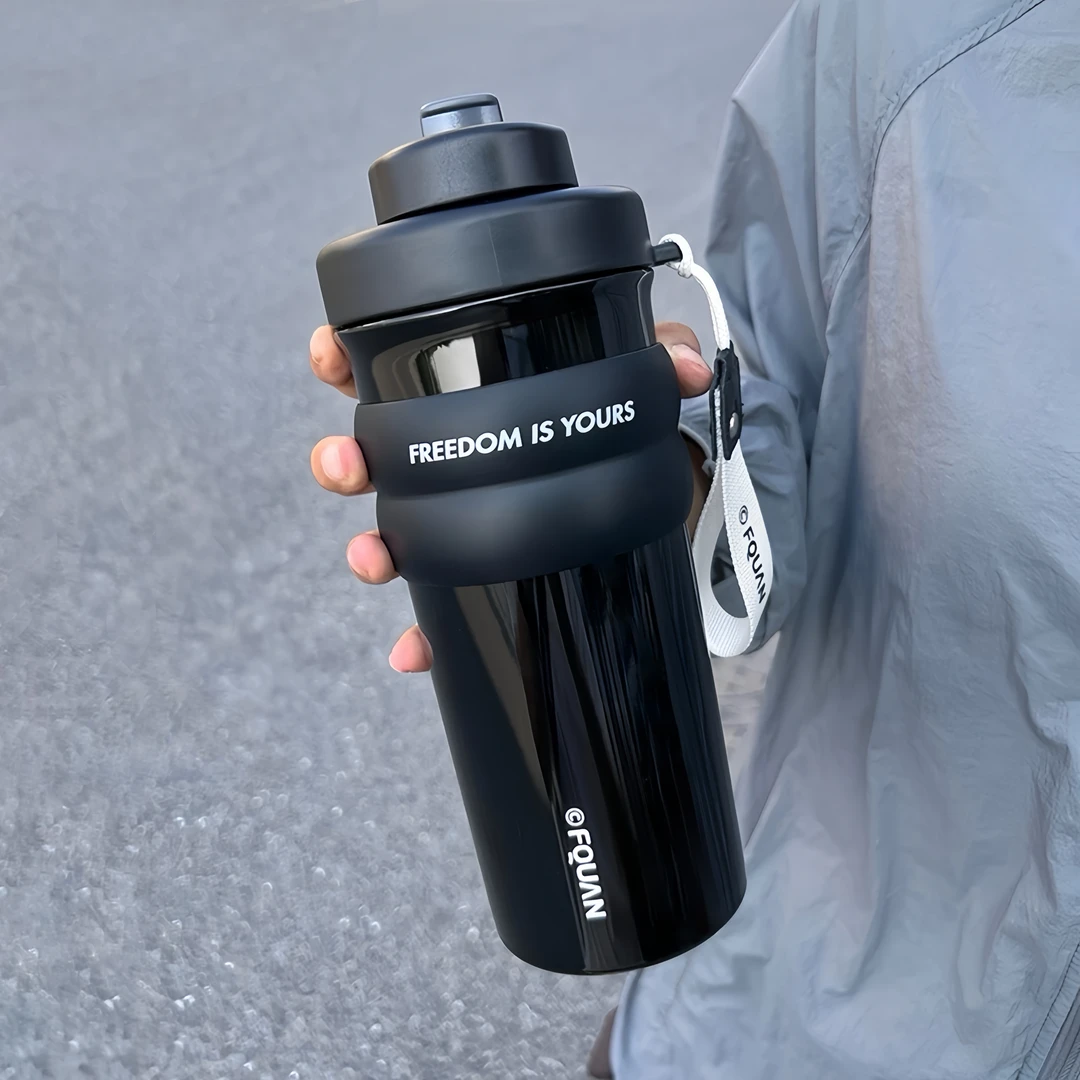 保温水杯男生2025新款女运动高颜值学生不锈钢杯子便携简约泡茶杯