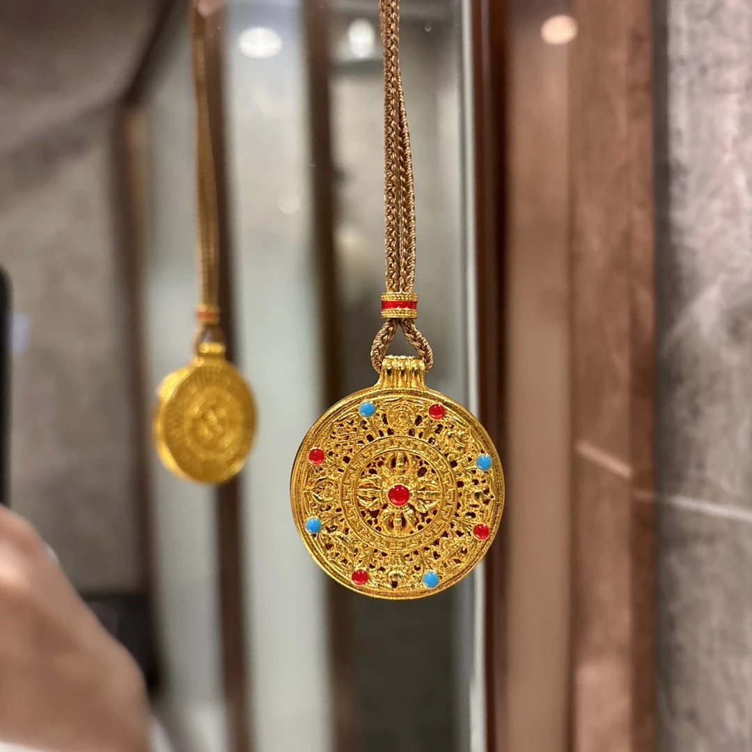 非金属布艺项链 【双十一上新】花丝如意圆满八宝罗盘