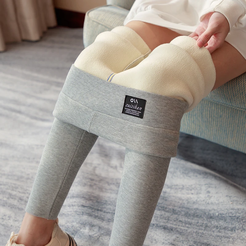 加绒高腰打底裤女外穿加厚秋裤特厚大码显瘦保暖秋冬百搭裤2