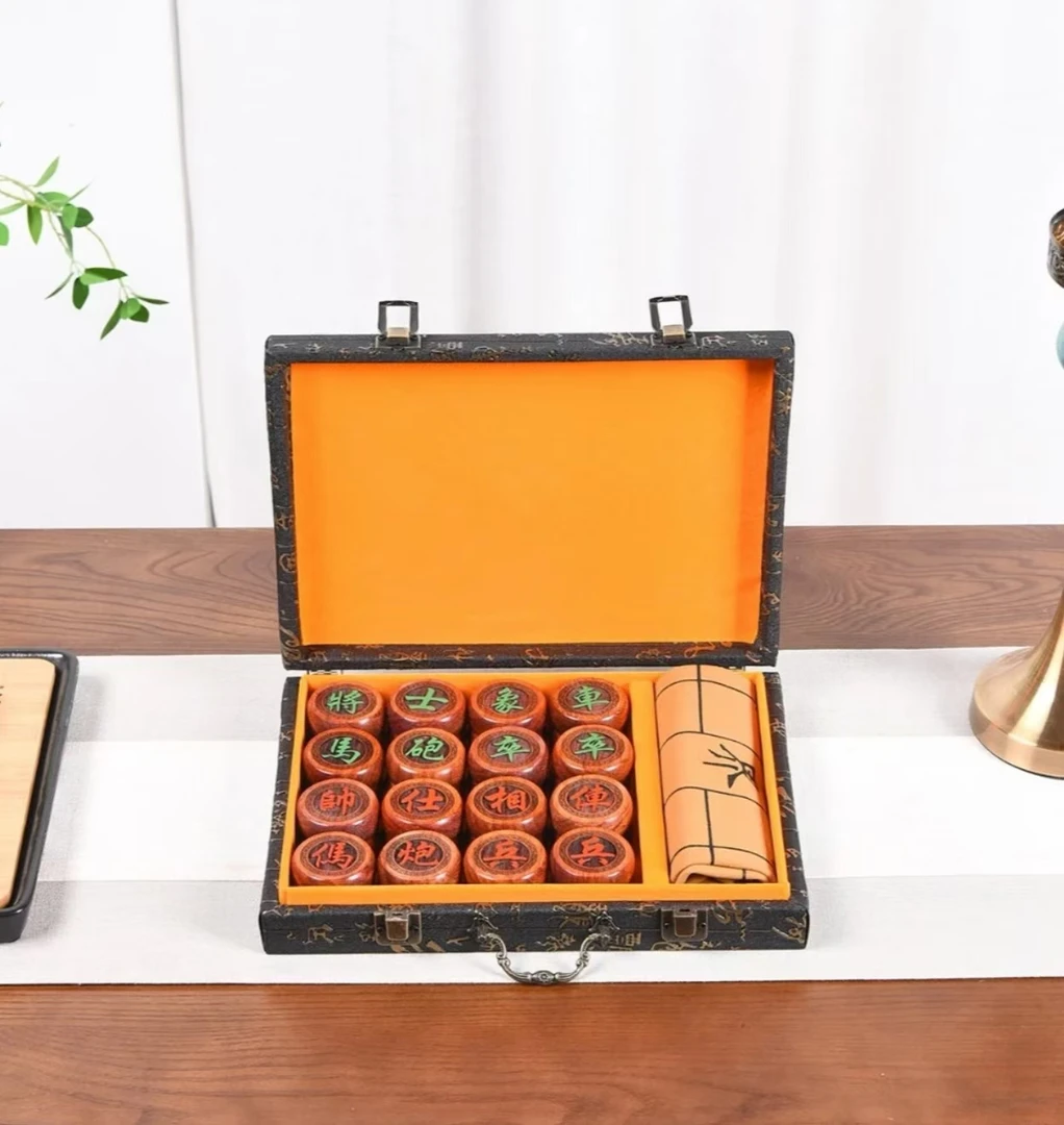 【木上】红花梨-4.8象棋高档整套29*22.5*5.5-休闲娱乐公园客厅办公