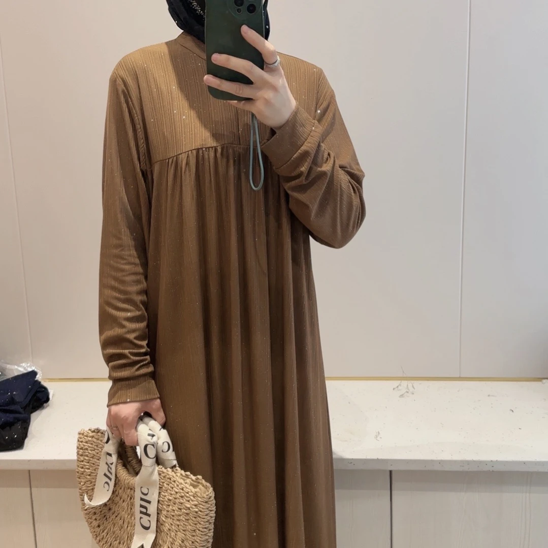 弹力烫银工艺长裙