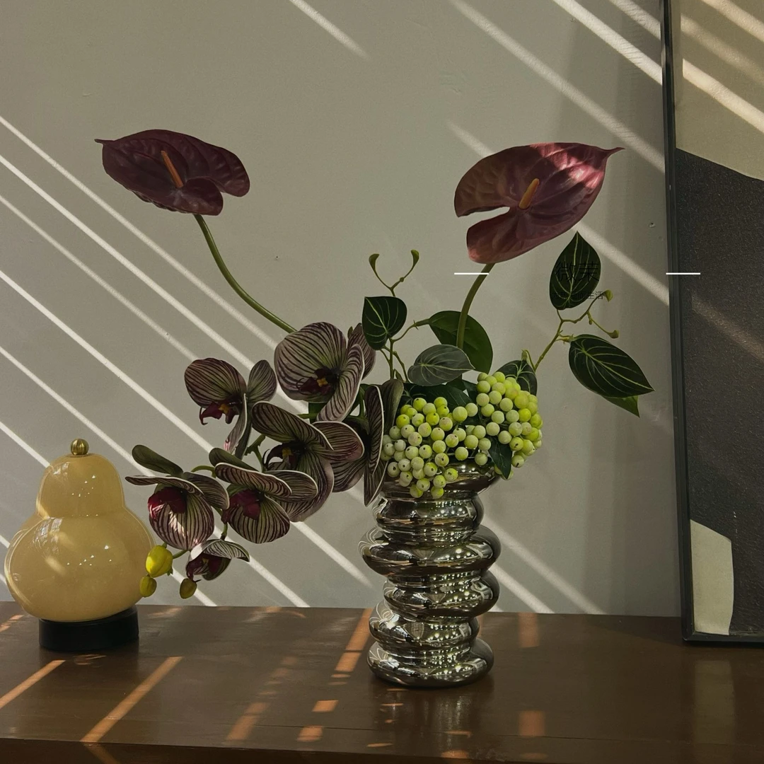 明月入怀.仿真花餐桌花高档氛围感摆件家居装饰