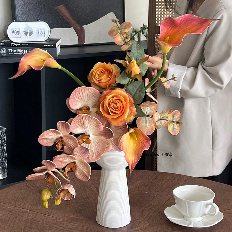 暖意·设计师款假花仿真花餐桌花电视柜茶几玄关摆件家居装饰摆设