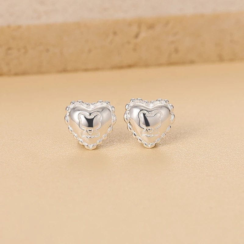 925银耳饰 高级感小众ins风爱心网红耳环小巧精致简约养耳洞耳饰