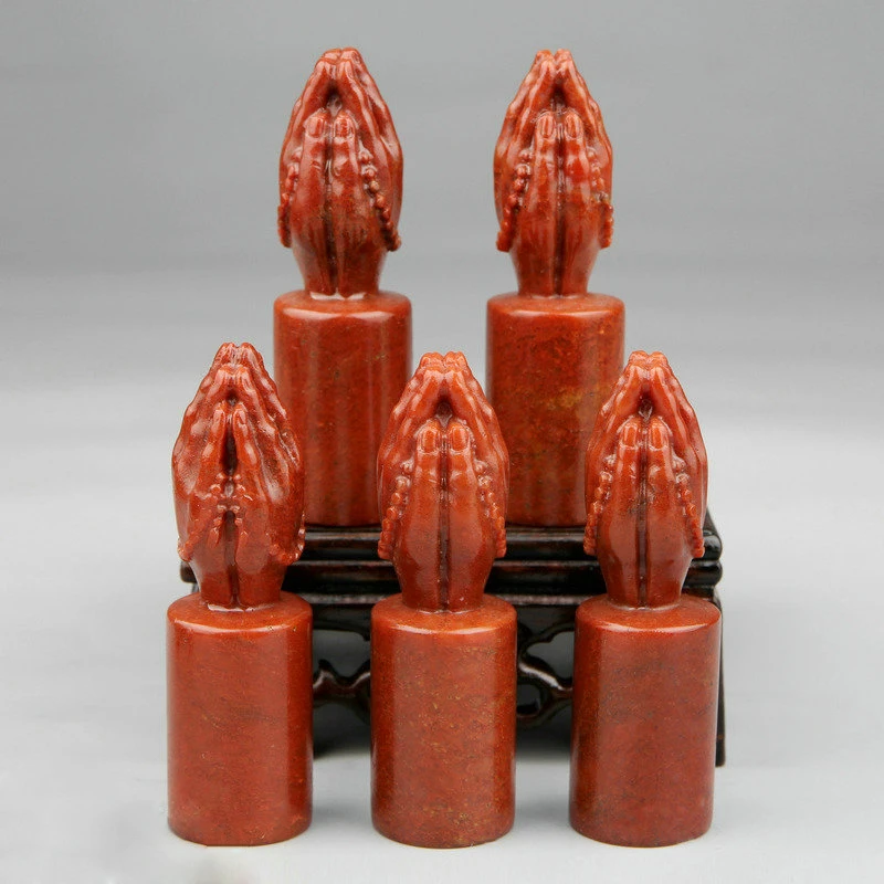 天然石材佛手印章纯手工篆刻定制姓名章书法国画用章多规格可选