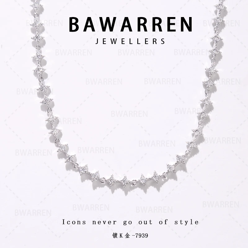 Bawarren  7939-精致项链小众欧美优雅法式