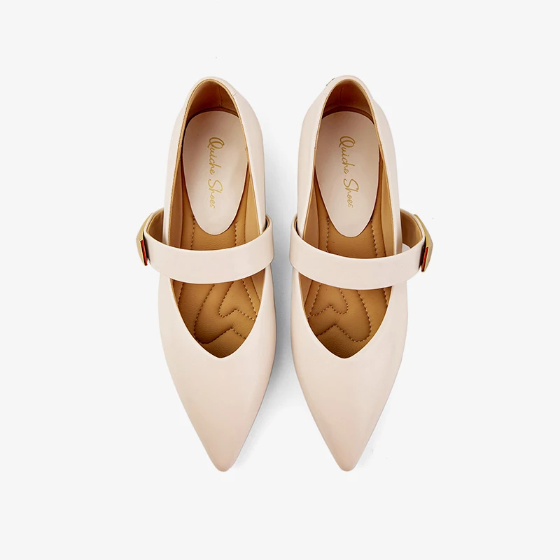 羊皮玛丽珍女鞋2024年新款软底单鞋小众设计感时尚低跟小香风百搭