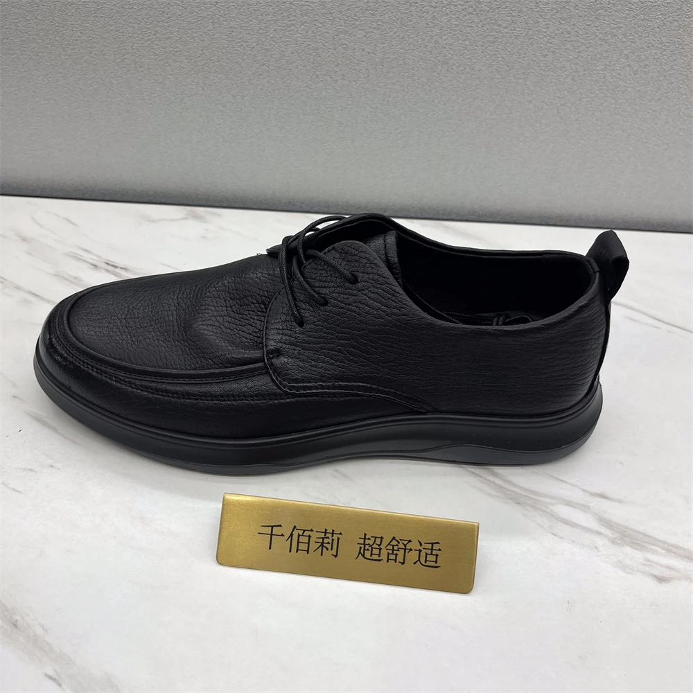 Qin&beale/千佰莉806D944休闲男鞋A082舒适时尚百搭透气真皮软底