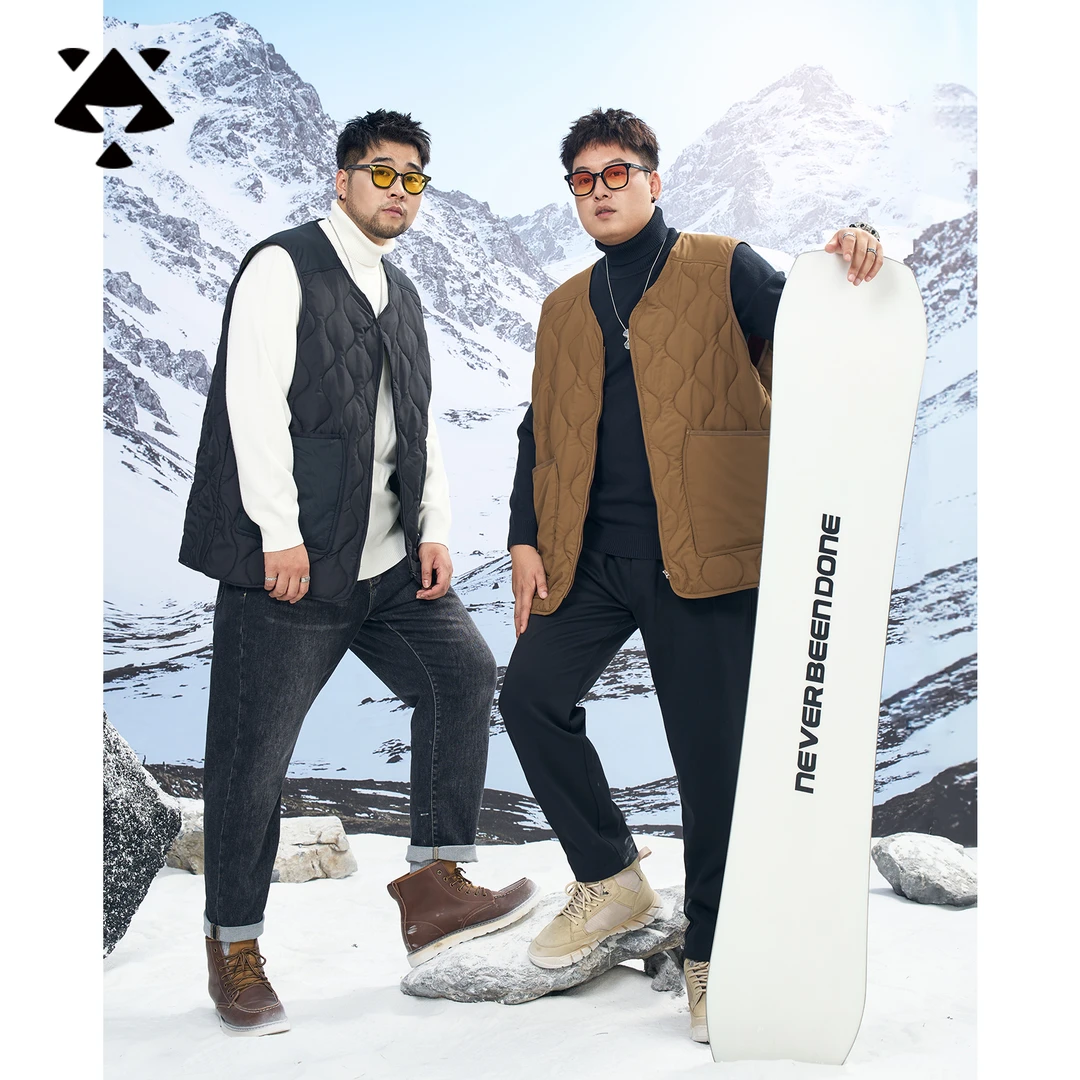 【轻盈马甲】森老板大码男装冬季加大加厚男士简约百搭棉马甲外套