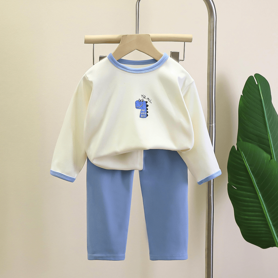 男童家居服睡衣套装儿童德绒保暖秋冬打底冬季内衣小童套秋衣秋裤