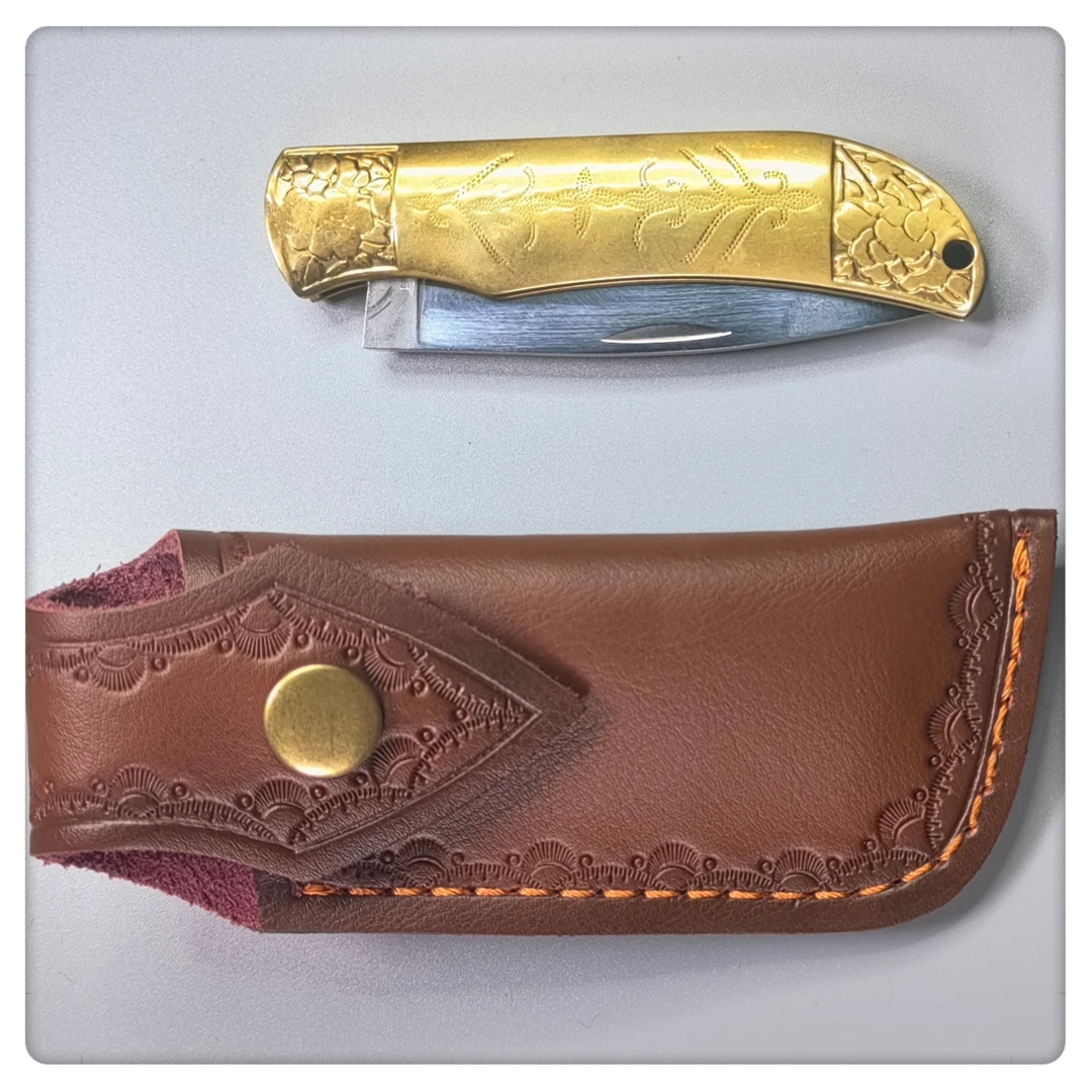 新疆包邮 铜柄折叠大号水果刀 吃肉小刀 纯铜手柄 锋利 便携 神器