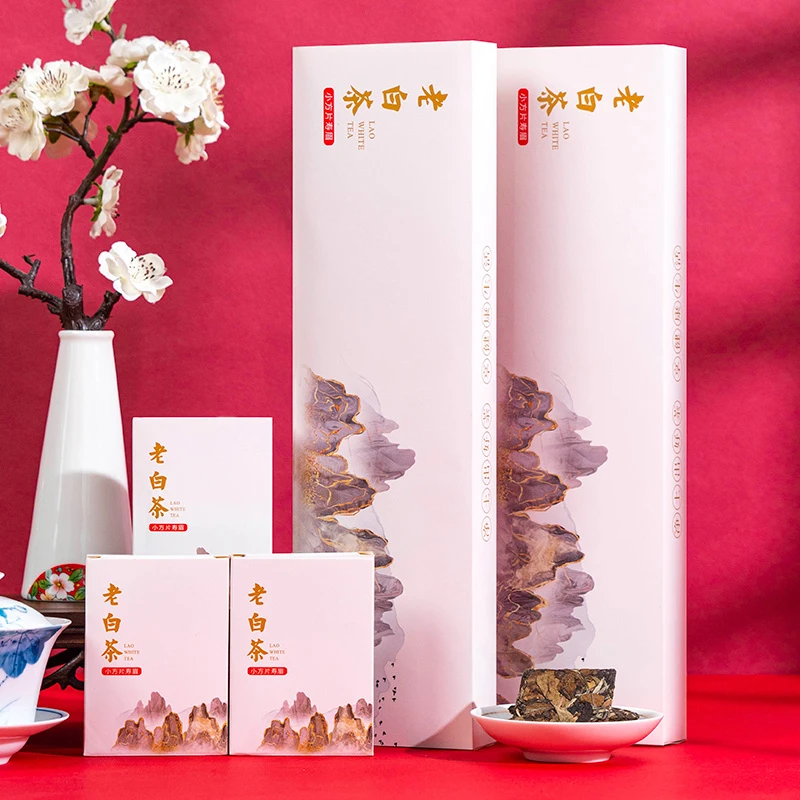 福鼎老白茶小方片2018寿眉老白茶一片一泡独立包装茶饼方便干净