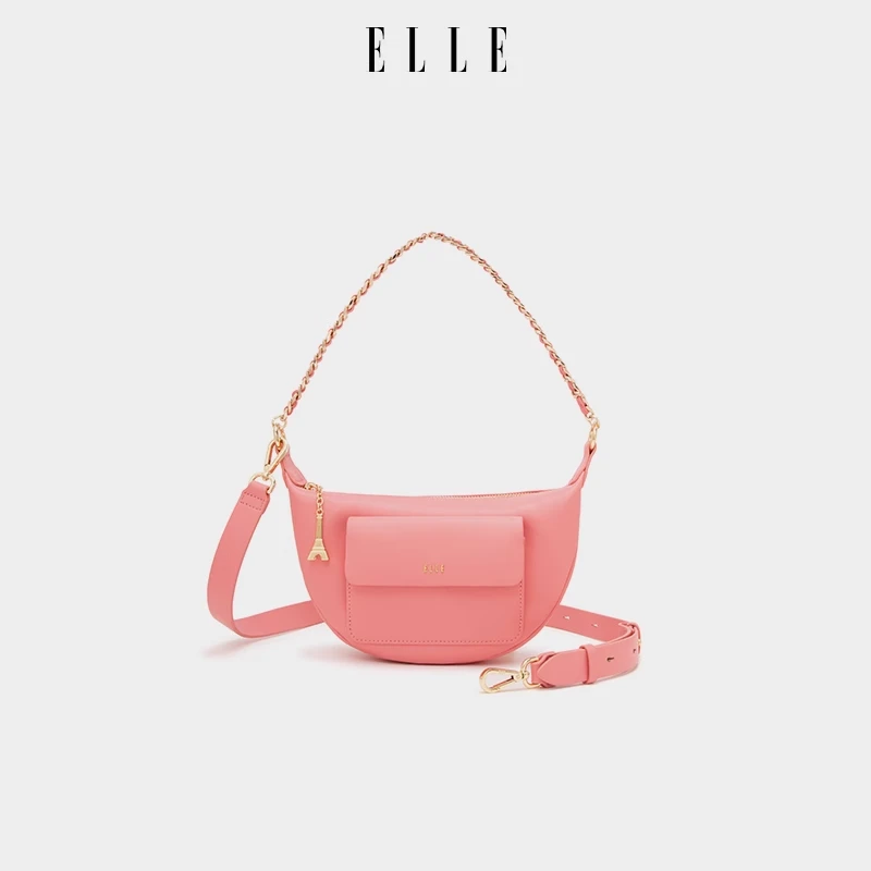 ELLE25欧若风女士春夏时尚单肩包休闲潮流斜挎包经典月牙包24086
