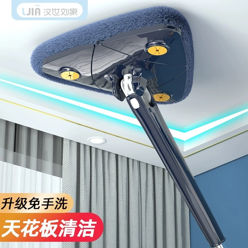 免手洗三角拖把家用天花板清洁神器墙面打扫柜子棚顶擦墙2025新款