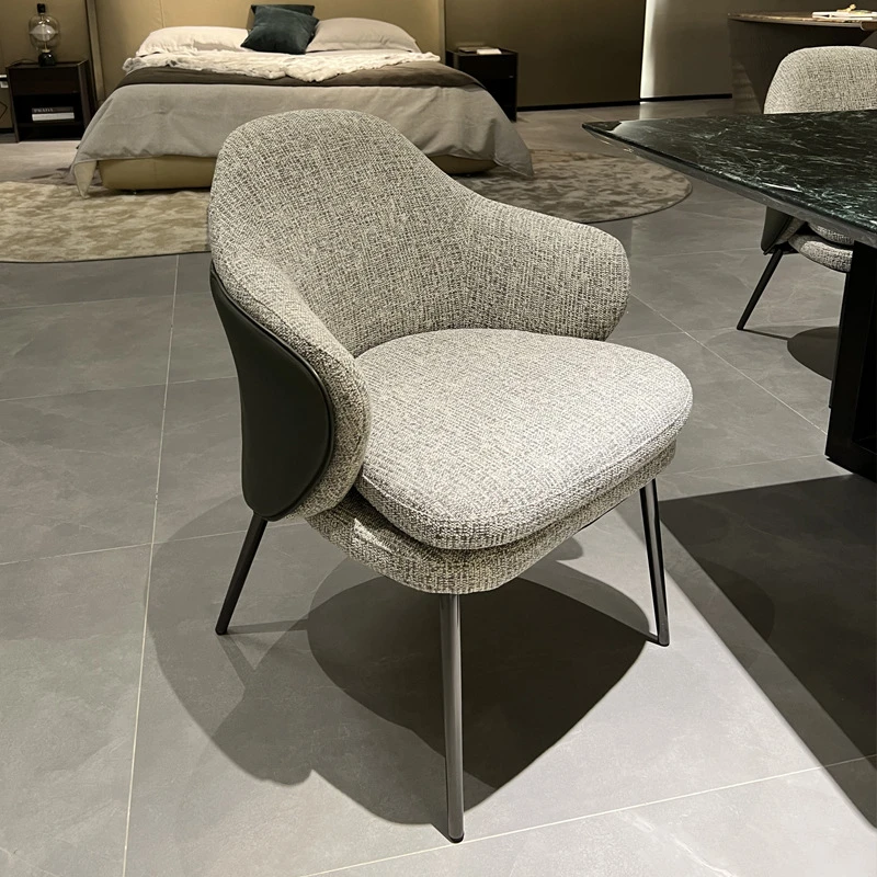 酒店大堂售楼部洽谈桌椅组合设计师样板间轻奢餐椅家用商用高端椅