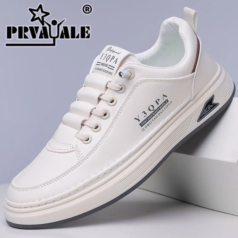 【裴罗尔】男士皮鞋夏季2025新款小白鞋子百搭运动休闲板鞋潮流男鞋