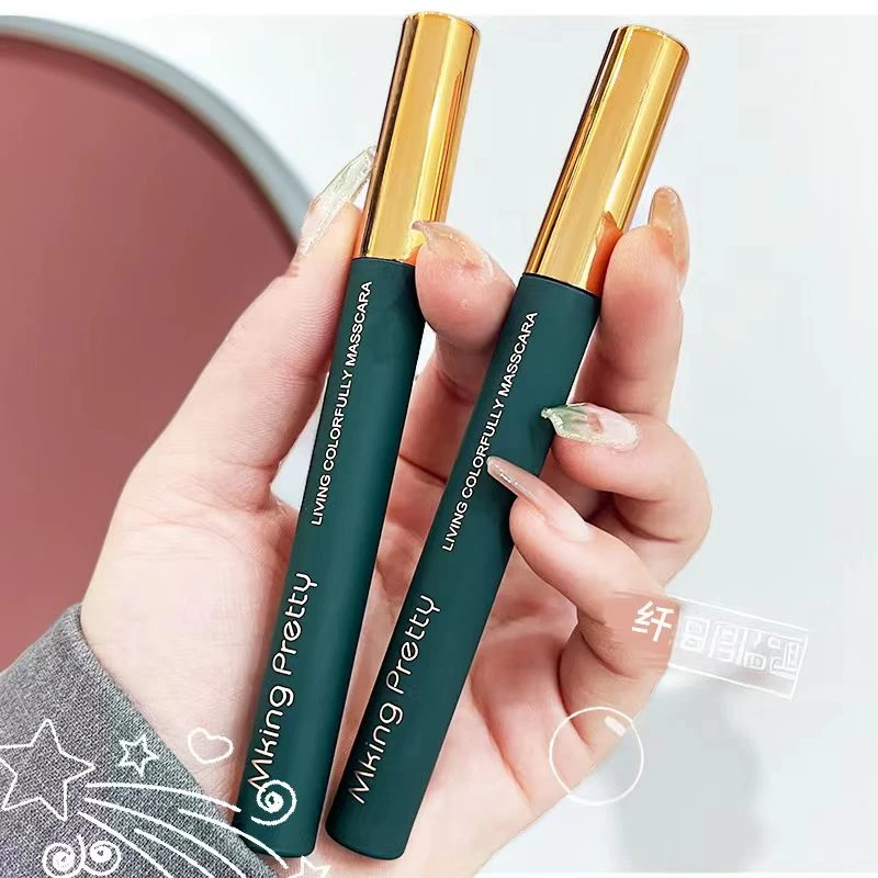 MKING PRETTY浓郁爆款女学生卷翘睫毛膏不晕染纤长细刷细头彩色