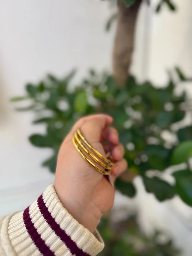 足银手镯 实心小素圈面宽3.5光面素款单圈手工简约时尚精美镯子