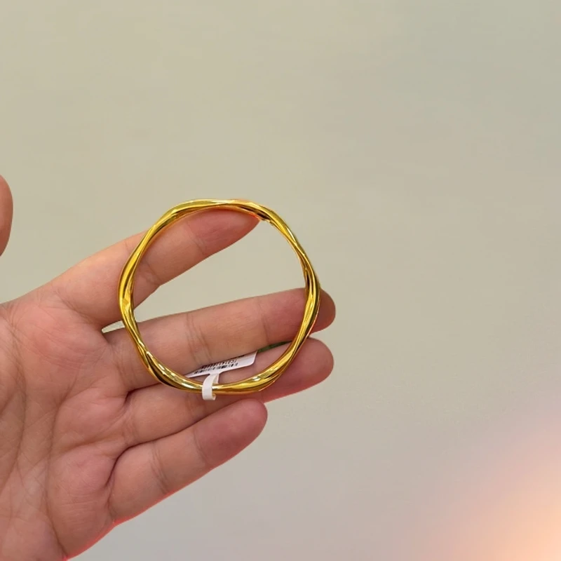 足银手镯 莫比乌斯手镯时尚情侣闭口设计素圈简约光面可调节