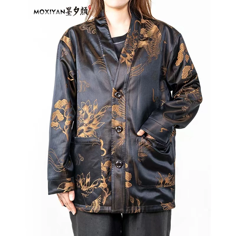 【墨隐】2025秋冬新款桑蚕丝 老缎加厚款羊毛汉服MH-1037