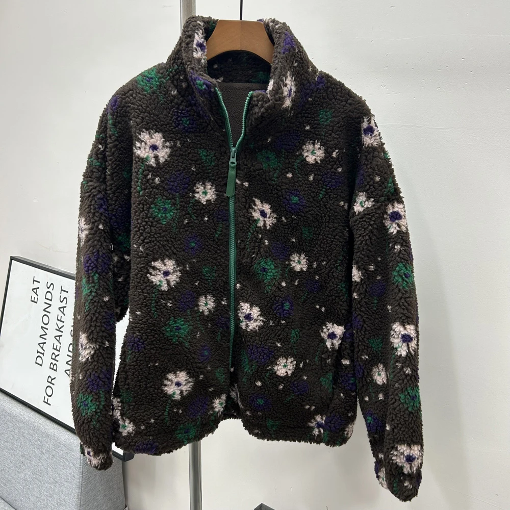 外贸单 冬季颗粒戎厚款女长袖立领小棉衣大衣棉服外套