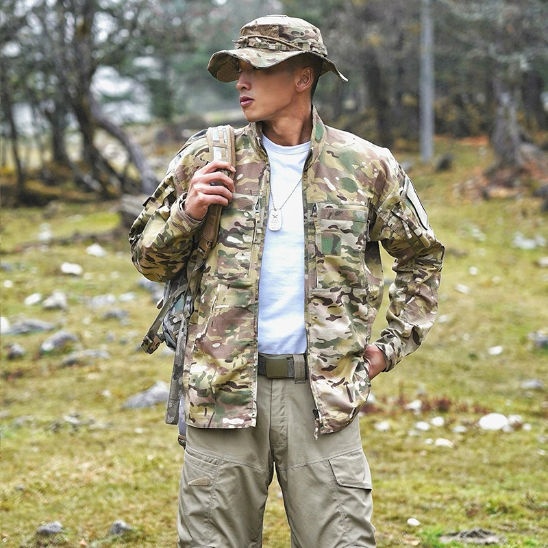 GUNCHILL卡伦西亚户外战术立领夹克男秋季新款军事风防风工装外套