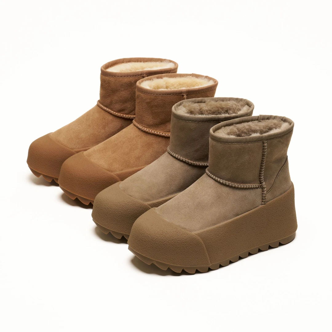 2024新款雪地靴女加绒厚底羊皮毛一体加厚防滑冬棉鞋YP818-15-