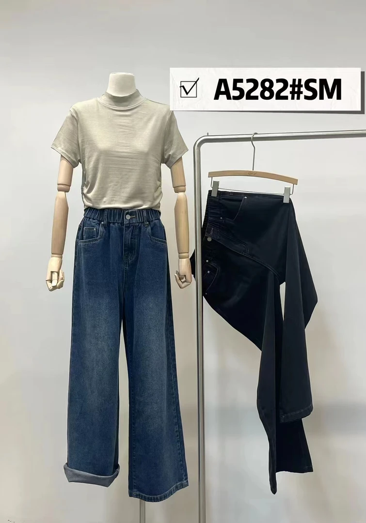 秋季新款日系百搭做旧磨破水洗休闲牛仔裤欧货韩版