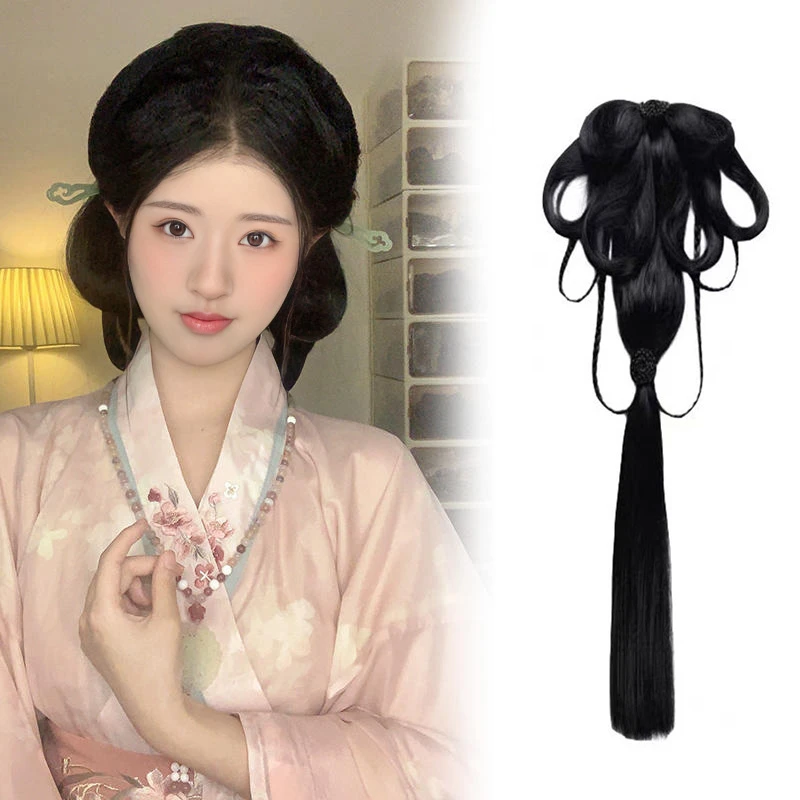 汉服头饰古装假发一体式全套发饰古风发髻盘发造型垫发包新中式