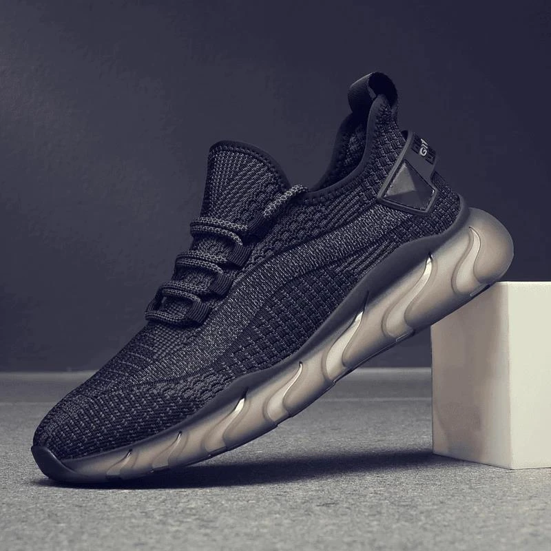 春秋休闲飞织跑鞋透气男士网面椰子运动男鞋时尚爆款男士休闲百搭