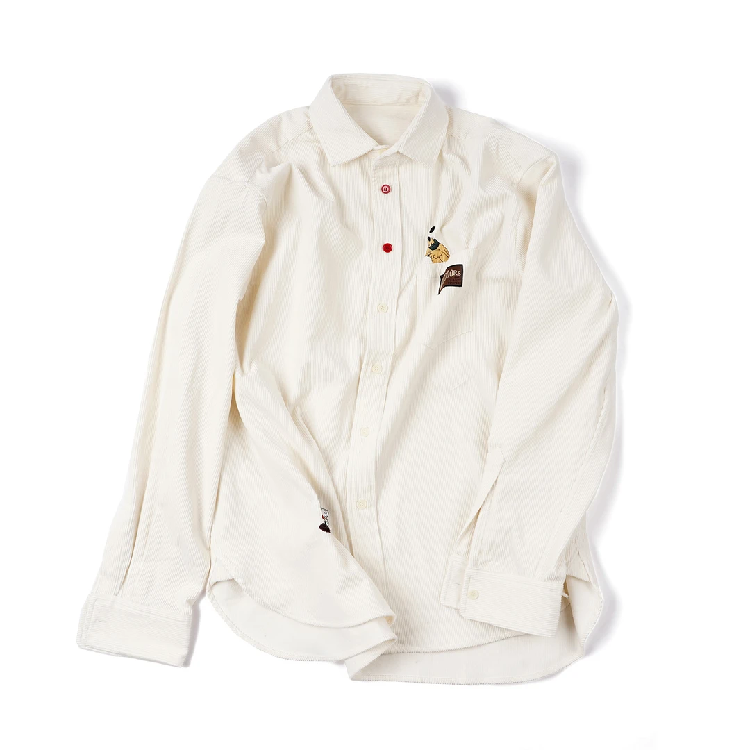 【卡通刺绣休闲衬衣】TG24CX836长袖白色春季女士卡通刺绣休闲衬衣