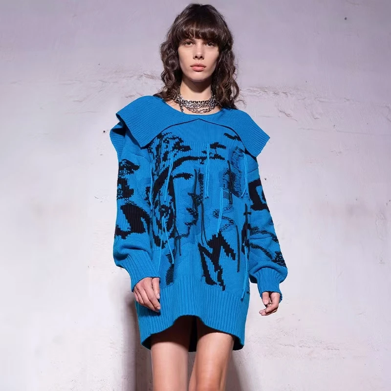 【收藏】设计师限量款重工钩织工艺流苏毛衣连衣裙1.24