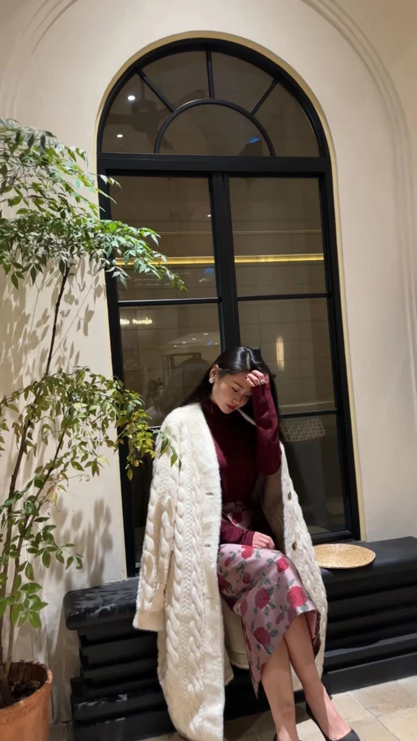 【收藏】高级慵懒毛绒大衣女装气质1、3