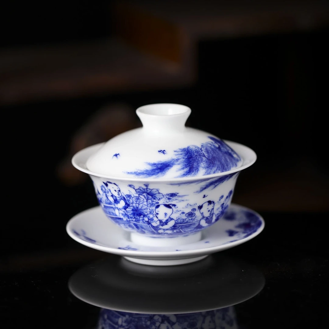 九段烧--九段妙手复杂婴戏盖碗