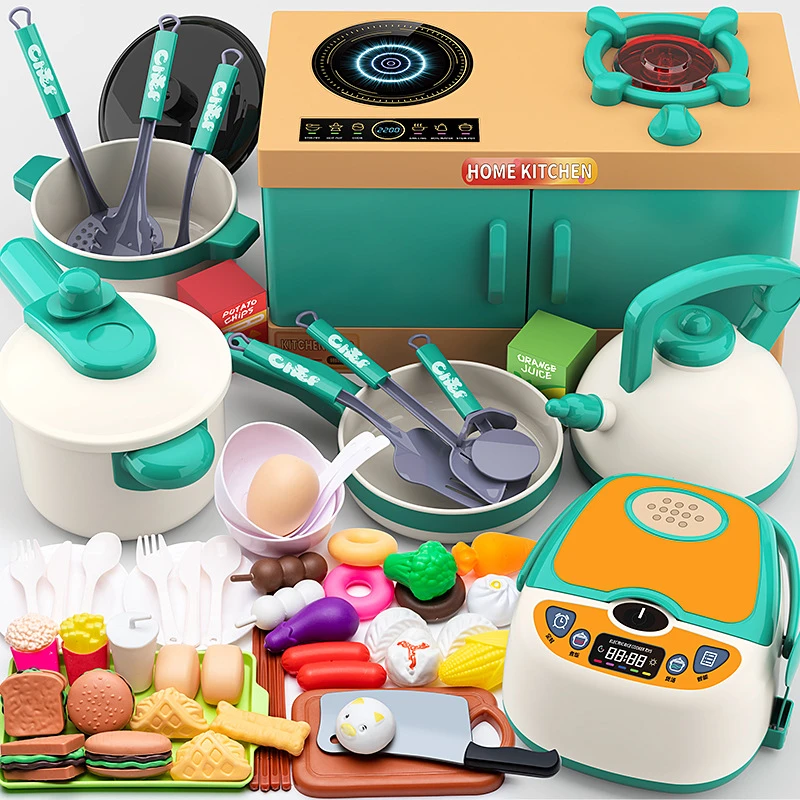 儿童厨房玩具套装宝宝过家家仿真做饭厨房灶台炒菜男孩生日礼物