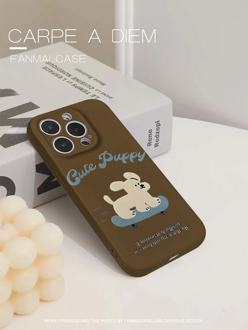 滑板狗oppo华为vivo苹果14/15promax手机壳菲林壳小众原创全包ins