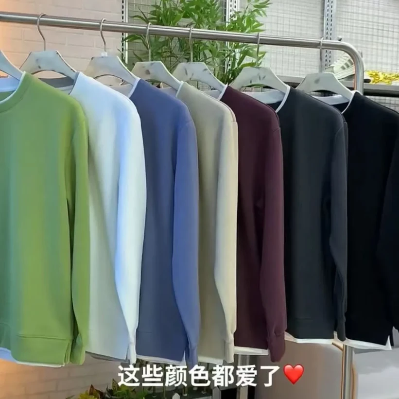 （行者男装）男士假俩件简约时尚百搭卫衣（单棉都有）