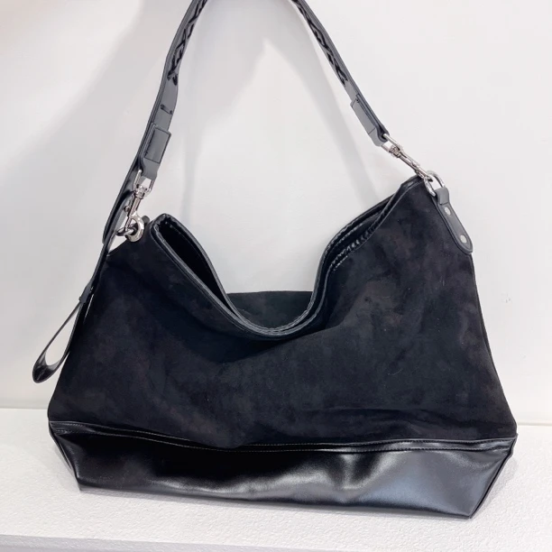 麂皮流浪托特包•不可斜挎