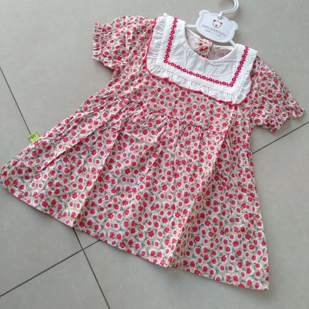 女宝夏季碎花连衣裙