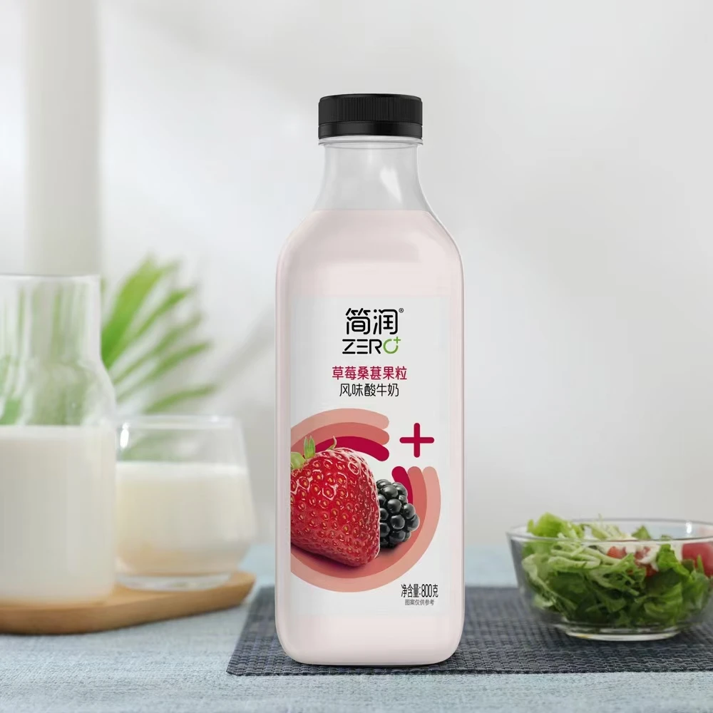 简润大果粒酸奶800g每杯发酵乳原味草莓桑葚芒果白桃西柚营养