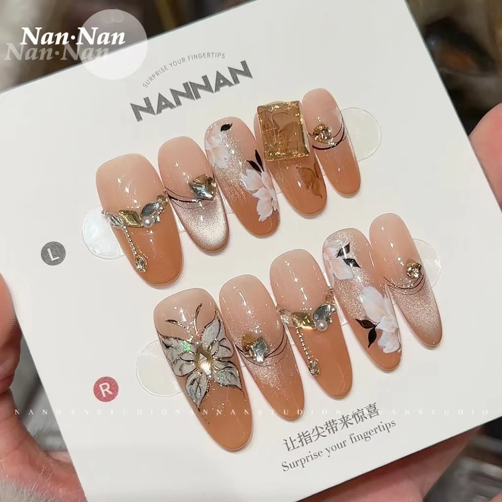NANNAN[如诗如画]设计师手绘珍藏版纯手工穿戴甲H335