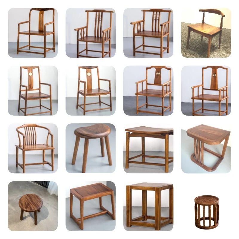 【椅凳链接】主椅客椅酒店饭店配套椅凳新中式家用简约餐厅实木椅