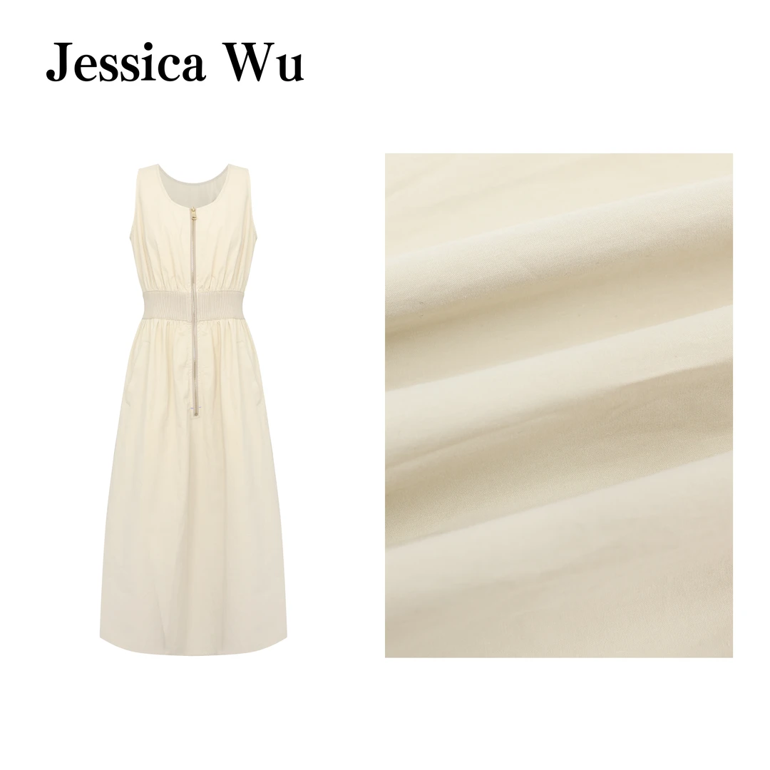 旦旦缪斯女神~立体剪裁收腰显瘦优雅气质无袖连衣裙247902018